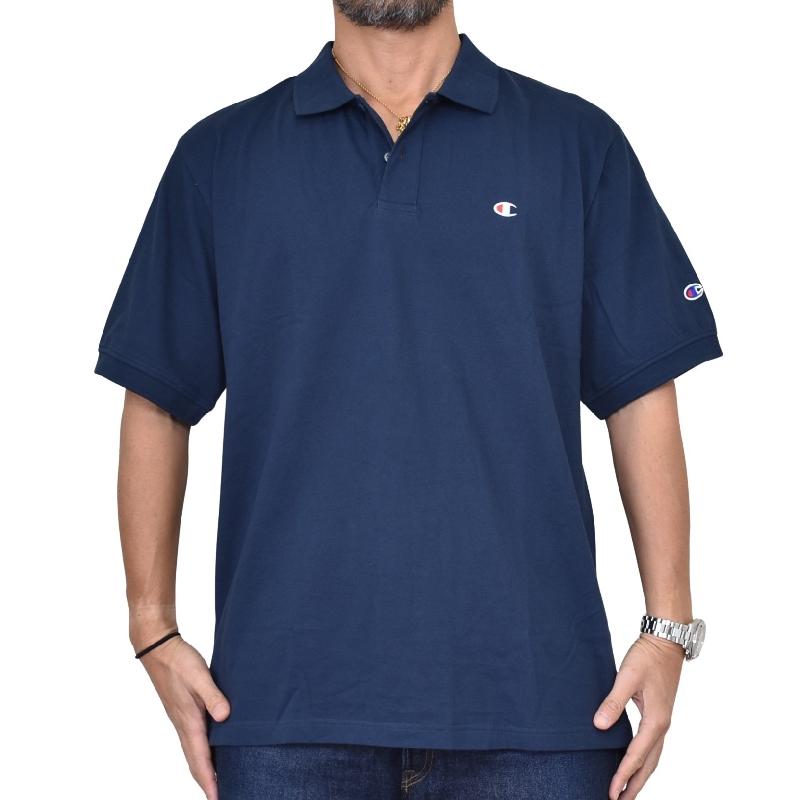 大きいサイズメンズ チャンピオン Champion 半袖ポロシャツ ワンポイント 鹿の子 ベーシック 3L 4L 5L [M便 1/1] | Champion | 04