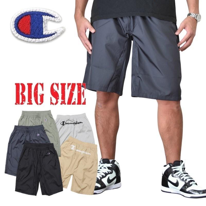 大きいサイズ メンズ チャンピオン Champion ハーフパンツ ショーツ ショーパンツ スポーツ ブラック グレー ネイビー オリーブ ベージュ 3l 4l 5l M便 1 安心発送