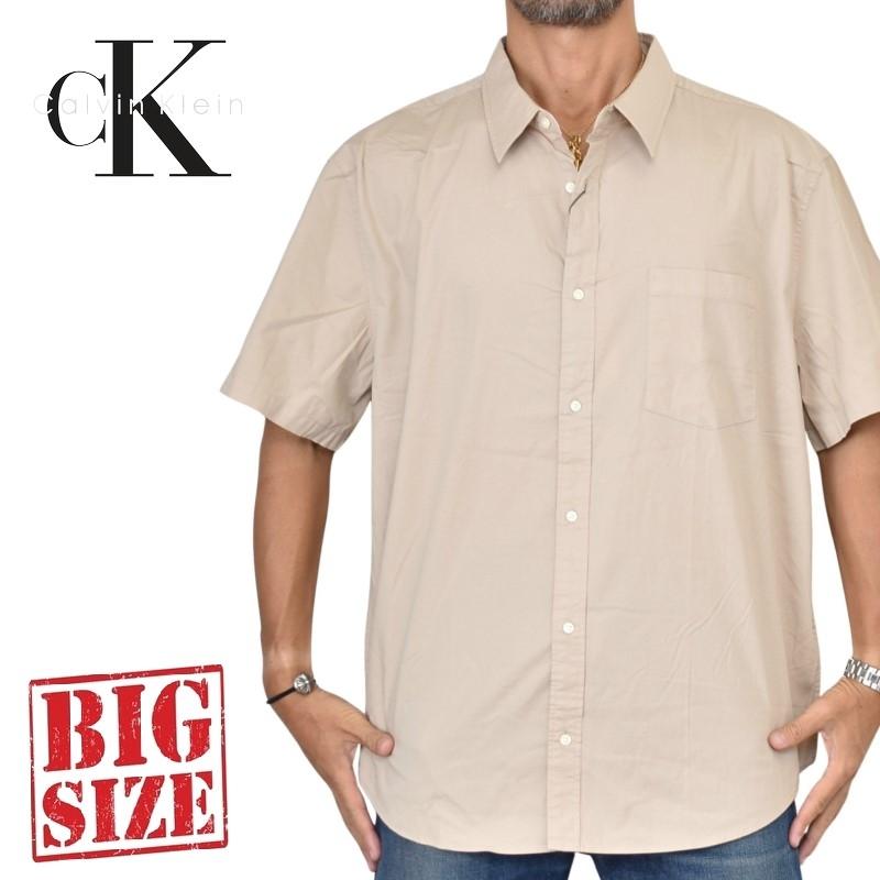 大きいサイズ メンズ CK カルバンクライン Calvin Klein カジュアル 半袖シャツ ワンポイント XXL | Calvin Klein