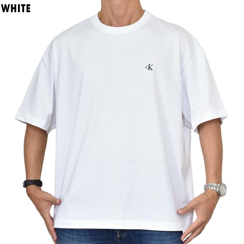大きいサイズ メンズ CK Calvin Klein jeans カルバンクラインジーンズ ビッグシルエット クルーネック 半袖Ｔシャツ ワンポイント刺繍 XL XXL | Calvin Klein | 03