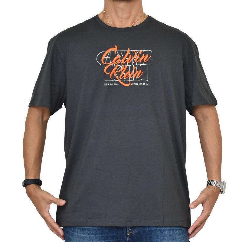 大きいサイズ メンズ CK Calvin Klein カルバンクライン クルーネック 半袖Ｔシャツ ロゴ刺繍 XXL | Calvin Klein | 01