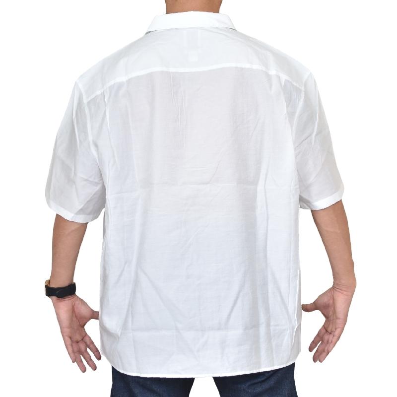 大きいサイズ メンズ CK Calvin Klein カルバンクライン オープン 半袖シャツ リラックスフィット ポプリン コットン Relaxed Poplin Short Sleeve Shirt XXL | Calvin Klein | 02