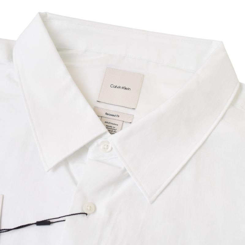 大きいサイズ メンズ CK Calvin Klein カルバンクライン オープン 半袖シャツ リラックスフィット ポプリン コットン Relaxed Poplin Short Sleeve Shirt XXL | Calvin Klein | 03