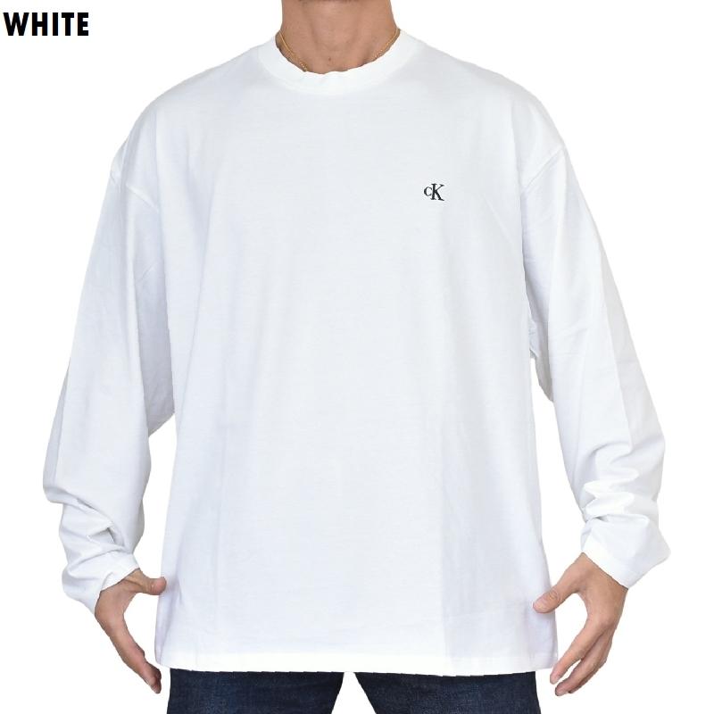 大きいサイズ メンズ CK Calvin Klein Jeans カルバンクラインジーンズ クルーネック 長袖Ｔシャツ ロンＴ ワンポイント刺繍 ヘビーウエイト XXL | Calvin Klein | 03