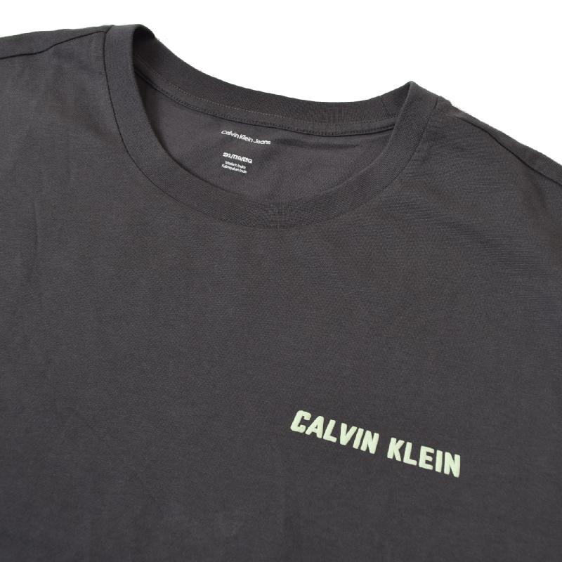 大きいサイズ メンズ CK Calvin Klein Jeans カルバンクラインジーンズ クルーネック 長袖Ｔシャツ ロンＴ ワンポイント刺繍 ヘビーウエイト XXL | Calvin Klein | 03