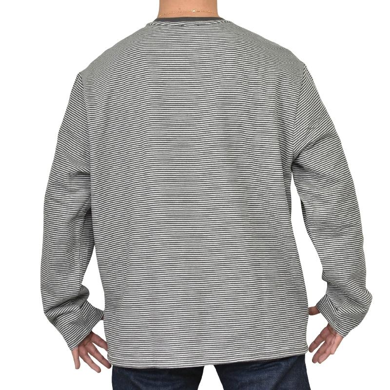 大きいサイズ メンズ CK Calvin Klein カルバンクライン クルーネック カットソー マイクロボーダー 長袖 Tシャツ ロンT XXL | Calvin Klein | 02