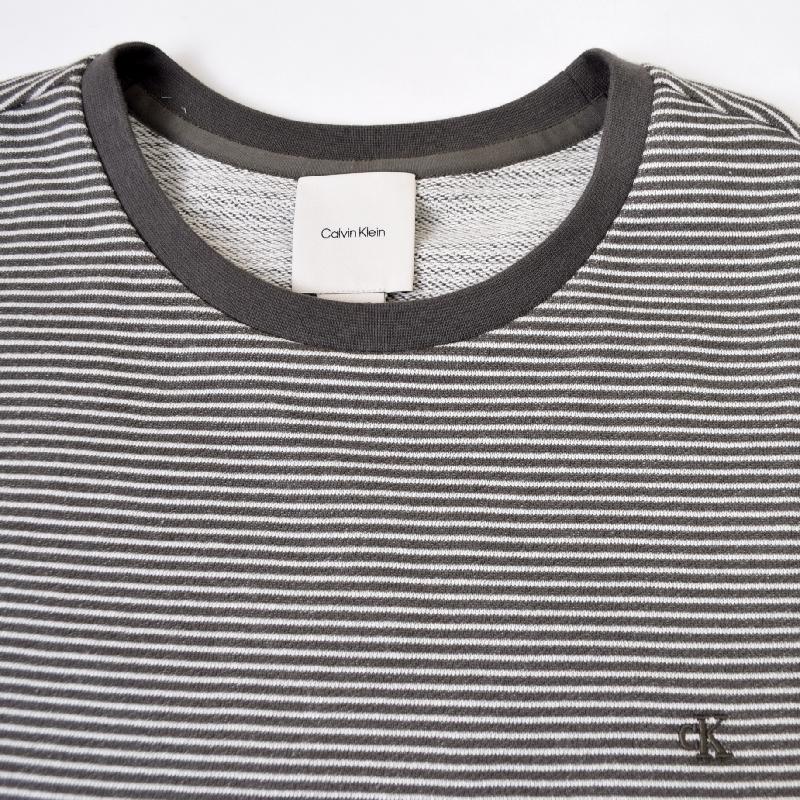 大きいサイズ メンズ CK Calvin Klein カルバンクライン クルーネック カットソー マイクロボーダー 長袖 Tシャツ ロンT XXL | Calvin Klein | 05
