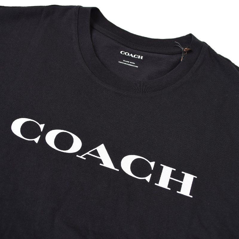 COACH 大きいサイズ メンズ コーチ 半袖Tシャツ ロゴ 黒 白 COACH 大きいサイズ メンズ コーチ 半袖Tシャツ ロゴ 黒 白
