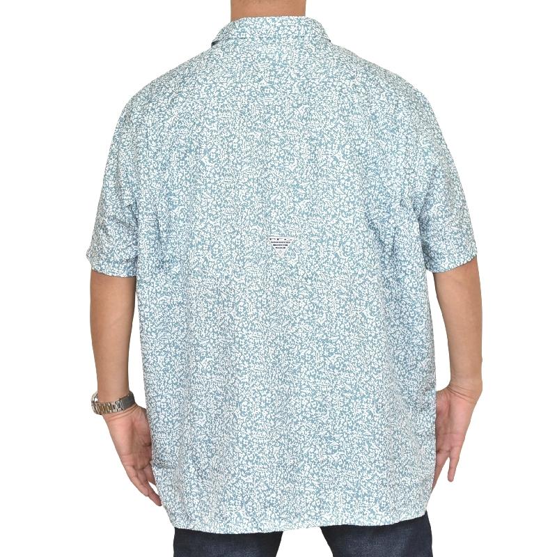大きいサイズ メンズ Columbia コロンビア 半袖シャツ UVカット フィッシング 釣り 総柄 PFG Super Slack Tide Camp Shirt XXL | Columbia | 04
