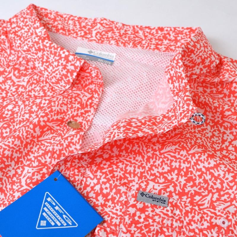 大きいサイズ メンズ Columbia コロンビア 半袖シャツ UVカット フィッシング 釣り 総柄 PFG Super Slack Tide Camp Shirt XXL | Columbia | 05