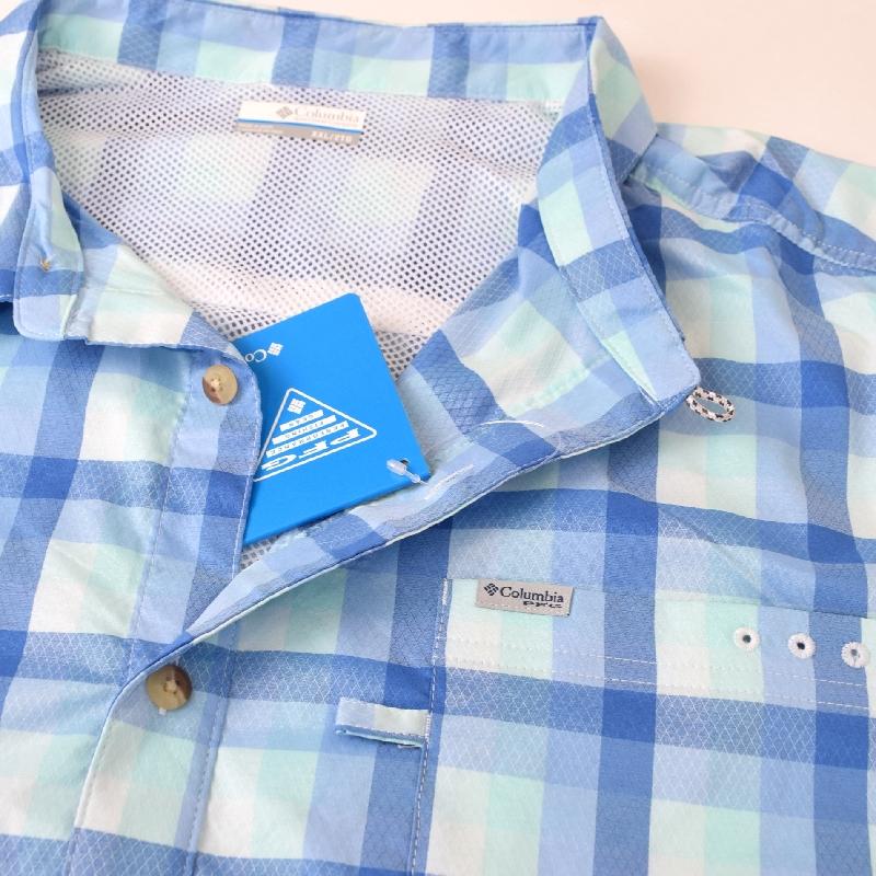 大きいサイズ メンズ Columbia コロンビア 半袖シャツ UVカット フィッシング 釣り チェック柄 PFG Super Slack Tide Camp Shirt XL XXL | Columbia | 03
