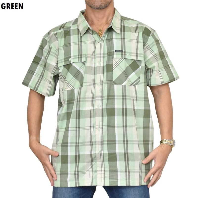 大きいサイズ メンズ Columbia コロンビア 半袖 オープンシャツ ポケット チェック柄 XXL | Columbia | 03