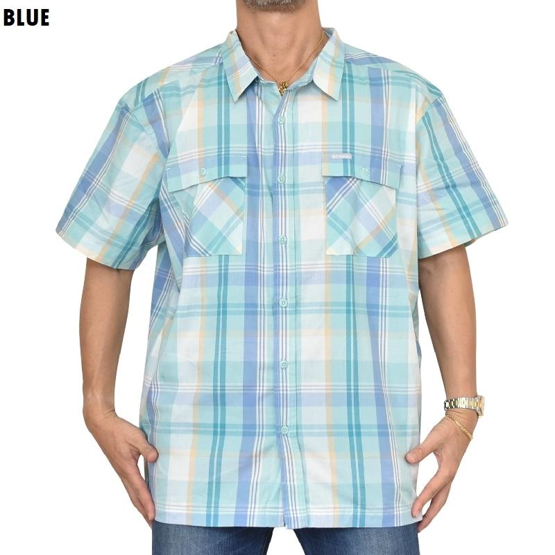 大きいサイズ メンズ Columbia コロンビア 半袖 オープンシャツ ポケット チェック柄 XXL | Columbia | 04