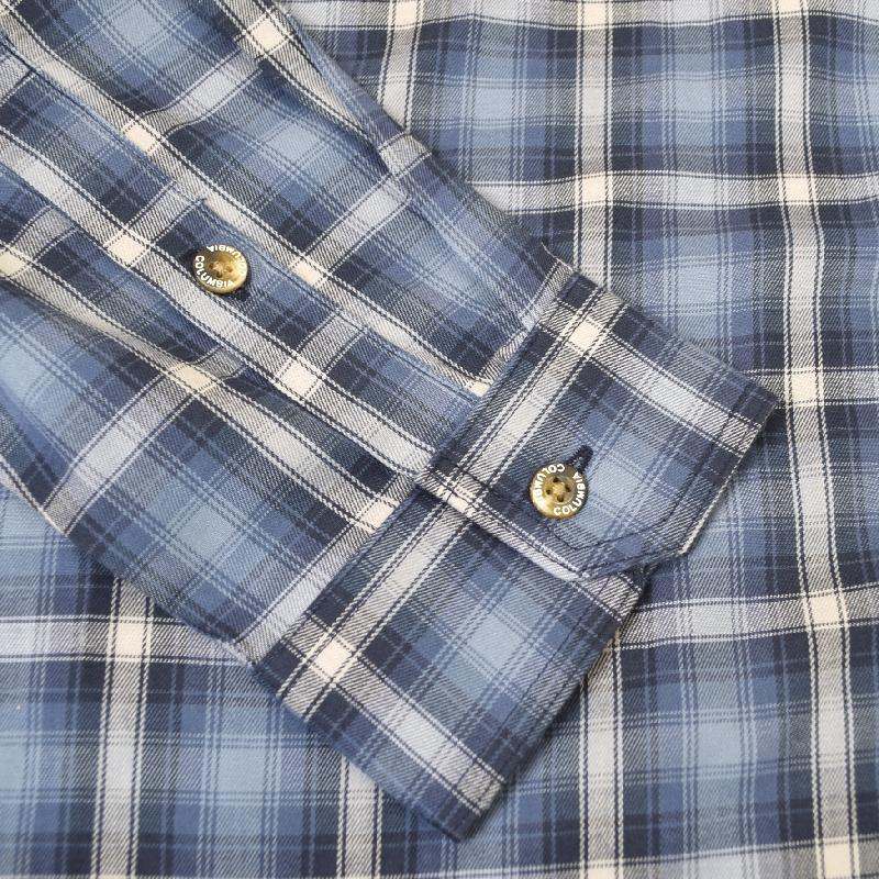 大きいサイズ メンズ COLUMBIA コロンビア チェック ボタンダウン 長袖シャツ ワンポイント ポケット USAモデル XXL | Columbia | 04