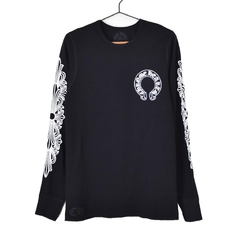 【激レア】CHROME HEARTS クロムハーツ サーマル ロンT Tシャツ CHROME HEARTS クロムハーツ サーマル 長袖 ロンT 黒 ブラック
