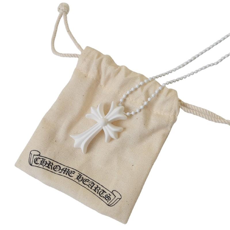 CHROME HEARTS クロムハーツ ラバーCHクロス ネックレス ボールチェーン シリコン Silicone Rubber Necklace 白 ホワイト｜deff｜02