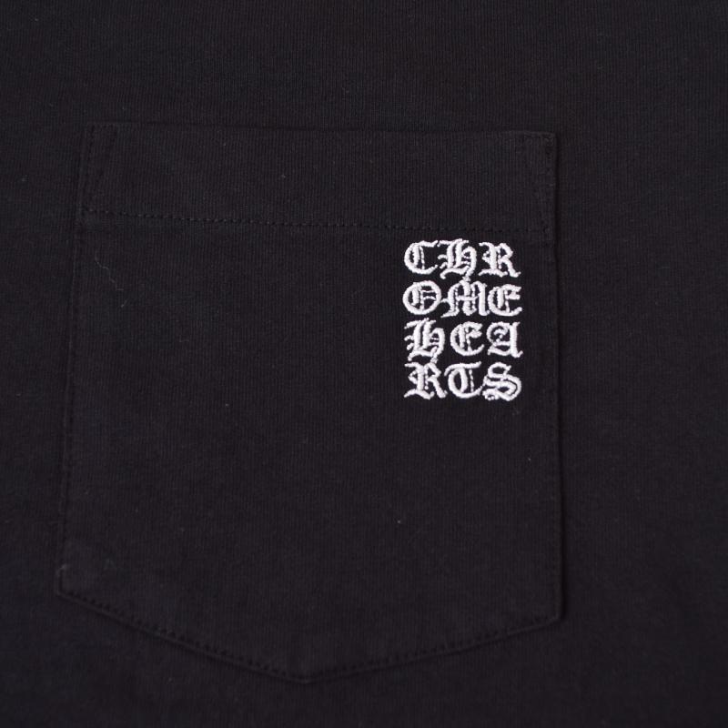 CHROME HEARTS クロムハーツ 半袖 Ｔシャツ 黒 ブラック ポケット Y NOT S/S ワイノット スモールCHクロス刺繍 Lの画像