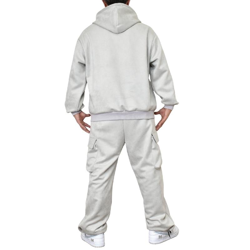 大きいサイズ メンズ フェイクスエード フード フルジップ パーカー カーゴパンツ セットアップ 上下 3L 4L 5L |  | 04