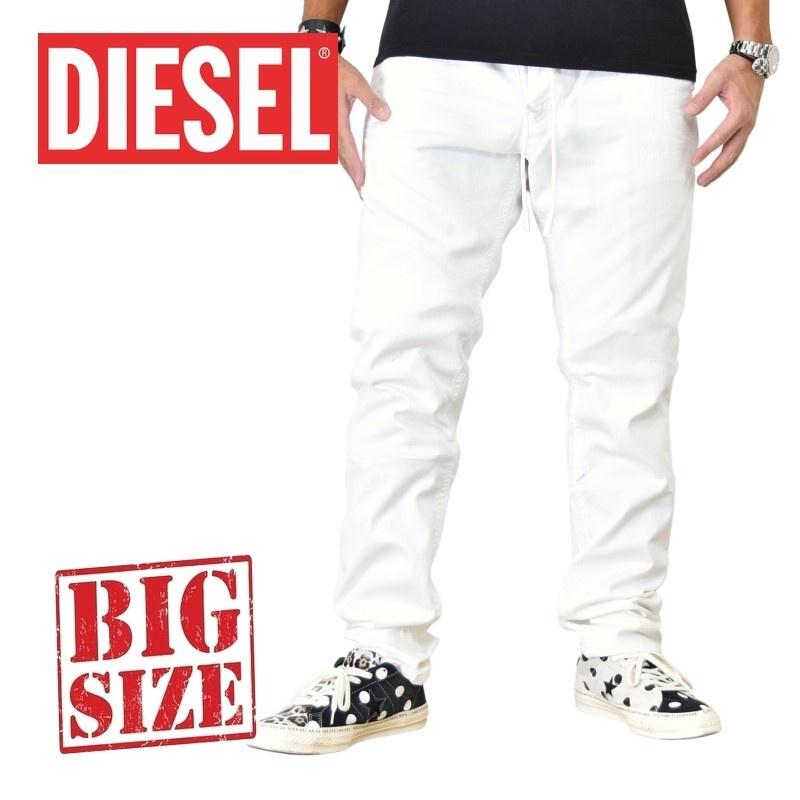 正規店仕入れの 大きいサイズ メンズ Diesel ディーゼル ホワイト 白 デニムパンツ ジーンズ Thommer Cb Ne 069ds Stretch 38インチ 希少 Frankies Al