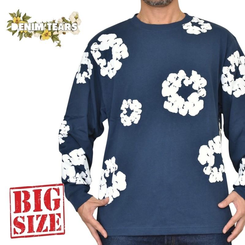 大きいサイズ メンズ Denim Tears デニムティアーズ 長袖Tシャツ ロン