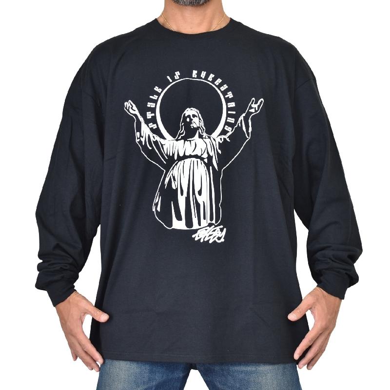 大きいサイズ メンズ EYEDY アイディー JESUS ジーザス ロンT 長袖T