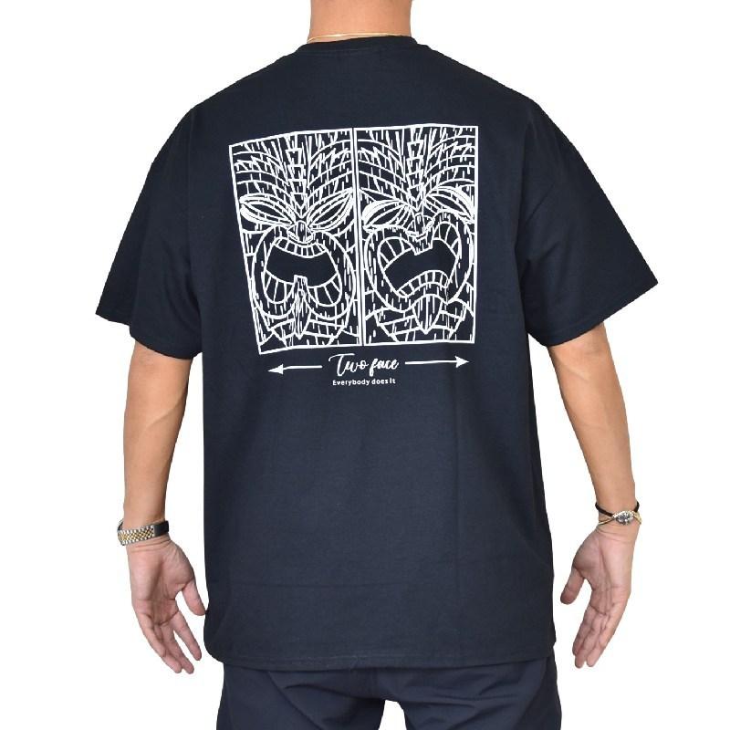 大きいサイズ メンズ EYEDY アイディー TIKI TWO FACE 半袖Ｔシャツ 黒 白 ブラック ホワイト XXL XXXL [M便 1/1]｜deff｜03