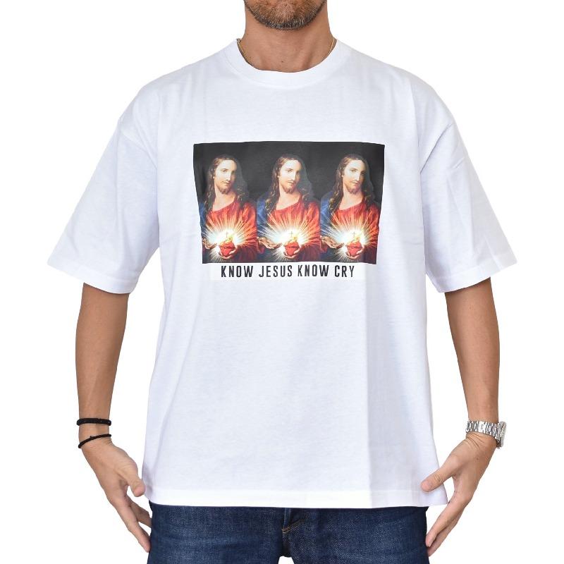 SALE 大きいサイズ メンズ EYEDY アイディー KNOW JESUS CRY J.J.J 