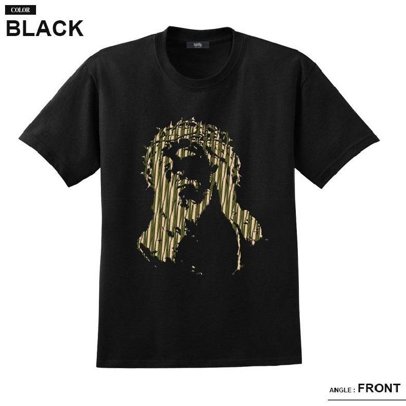 大きいサイズ メンズ EYEDY アイディー JESUS 半袖Ｔシャツ 黒 ブラック XXL XXXL [M便 1/1] |  | 03