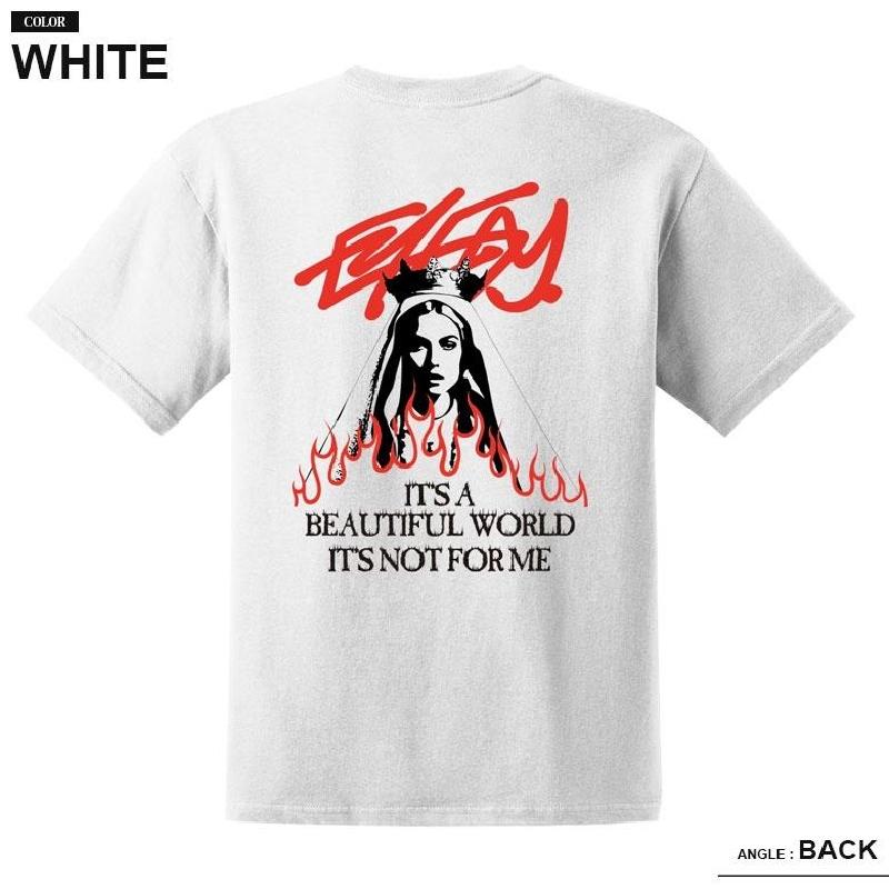 大きいサイズ メンズ EYEDY アイディー NOT FOR ME 半袖Tシャツ 黒 白