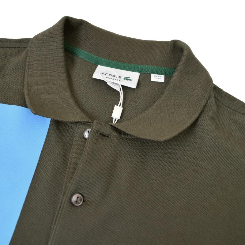 【希少XXL】ラコステ エクスクルーシブ オーバーサイズ ポロシャツ カーキ色 LACOSTE（ラコステ） 大きいサイズ メンズ 半袖ポロシャツ XXL XXXL