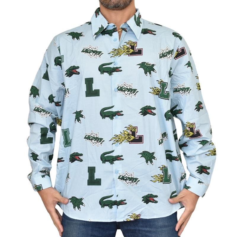 LACOSTE（ラコステ） SALE 大きいサイズ メンズ 総柄 長袖シャツ