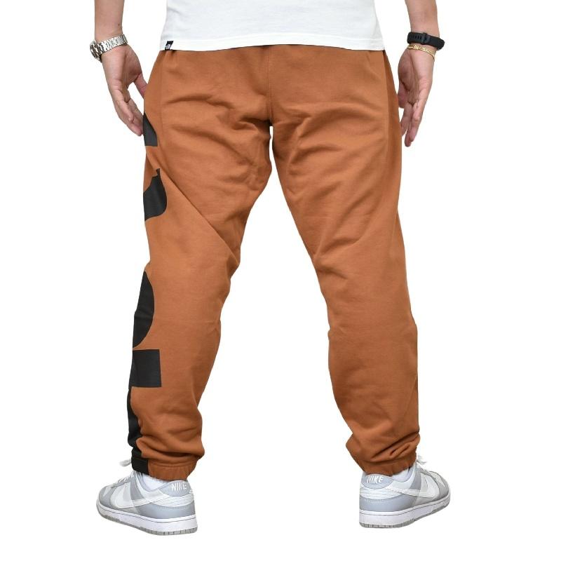 大きいサイズ メンズ LACOSTE ラコステ CONTRAST LETTERING COTTON SWEATPANTS スウェット パンツ ロゴ 裏毛 スウェット ブラウン 茶色 XXL XXXL XXXXL