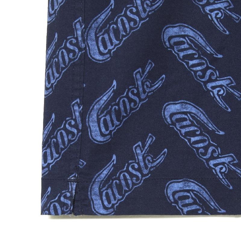 大きいサイズ メンズ ラコステ LACOSTE 半袖シャツ トーナルカラーリング 総柄 Short Sleeve Vintage Print Shirt XXL | LACOSTE | 08