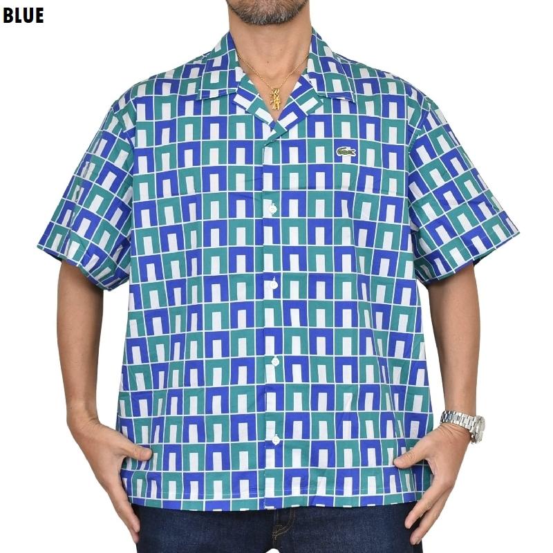 大きいサイズ メンズ ラコステ LACOSTE 半袖シャツ オーガニックコットン ロバート・ジョージ オールオーバーオープンカラーシャツ Relaxed Fit XXL | LACOSTE | 03