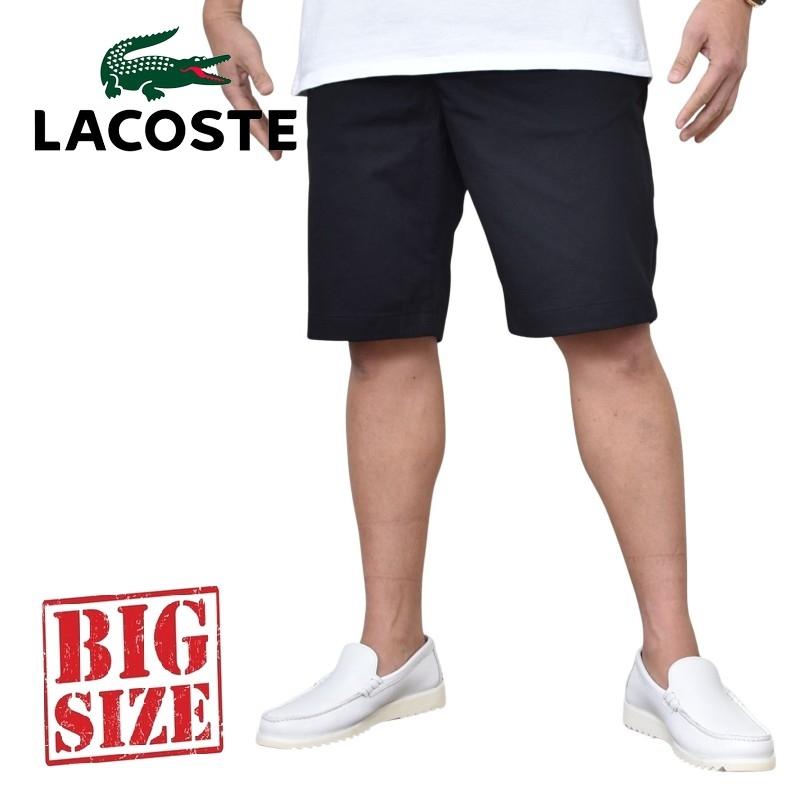 大きいサイズ メンズ LACOSTE ラコステ ハーフパンツ チノショーツ ショートパンツ Slim Fit Stretch Gabardine Bermuda Shorts 40インチ | LACOSTE