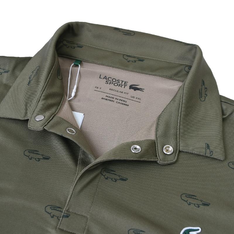 大きいサイズ メンズ LACOSTE SPORT ラコステスポーツ 半袖ポロシャツ ミニマム総柄 プリント ゴルフポロシャツ XXL | LACOSTE | 03