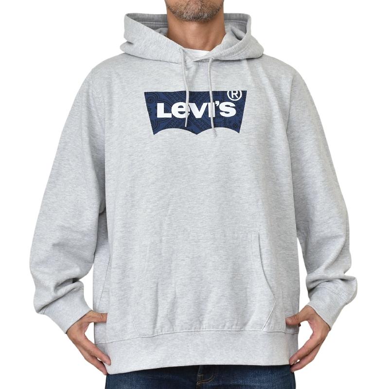 大きいサイズ メンズ LEVI'S リーバイス バットウィングロゴ プルパーカーオーバー パーカー スウエット Batwing Graphic Hoodie USAモデル XXL | Levi's | 01