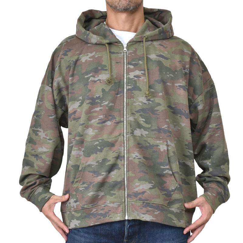 大きいサイズ メンズ LEVI'S リーバイス フルジップ 迷彩 カモフラ パーカー スウエット Relaxed Fit Full Zip Hoodie USAモデル XXL | Levi's | 01