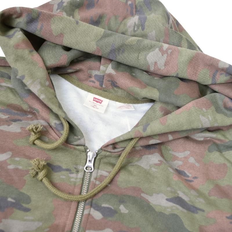大きいサイズ メンズ LEVI'S リーバイス フルジップ 迷彩 カモフラ パーカー スウエット Relaxed Fit Full Zip Hoodie USAモデル XXL | Levi's | 03