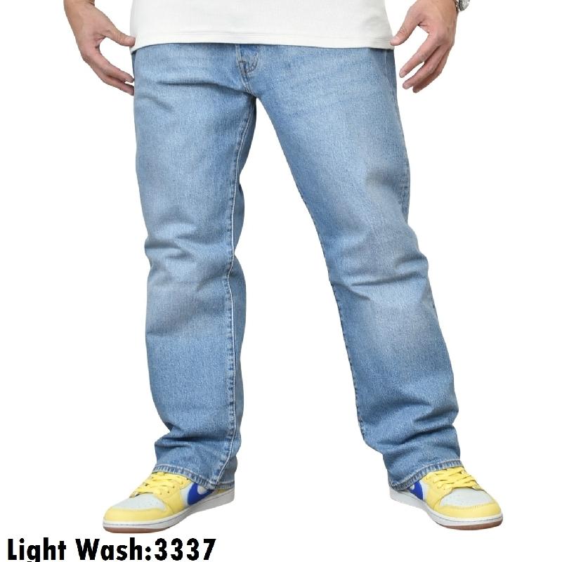 大きいサイズ メンズ LEVI'S リーバイス 501 オリジナル ボタンフライ ストレート ジーンズ デニムパンツ ウォッシュ加工 ボタンフライ USAモデル w40 w42 | Levi's | 11
