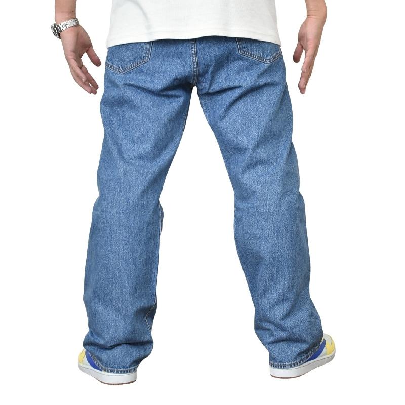 大きいサイズ メンズ LEVI'S リーバイス 501 オリジナル ボタンフライ ストレート ジーンズ デニムパンツ ウォッシュ加工 ボタンフライ USAモデル w40 w42 | Levi's | 04