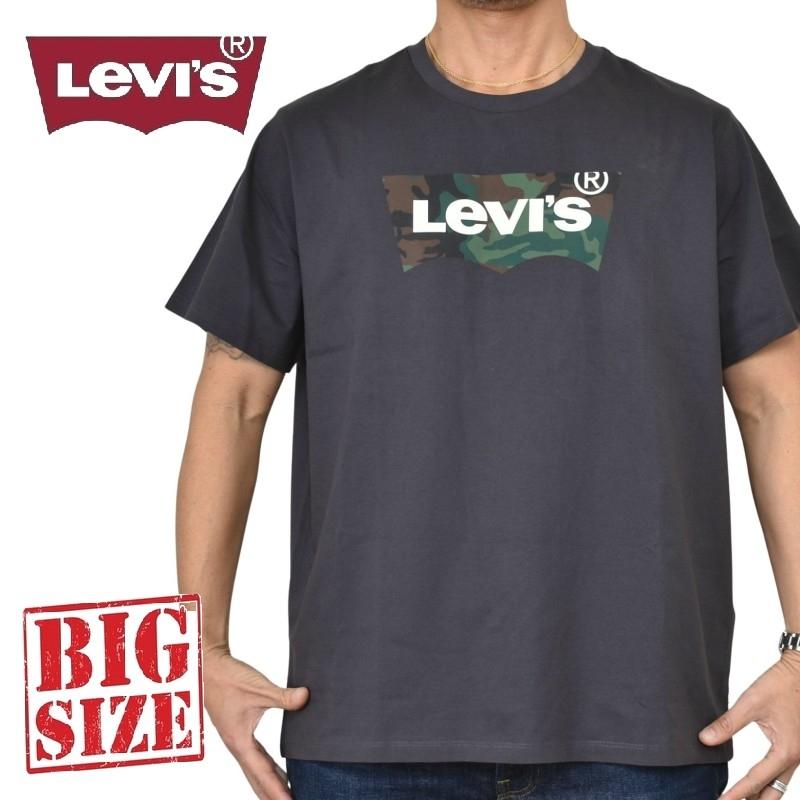 大きいサイズ メンズ LEVI'S リーバイス Batwing Logo Graphic T-Shirt クルーネック 半袖Ｔシャツ フロント迷彩ロゴ アメカジ STANDARD FIT XXL | Levi's