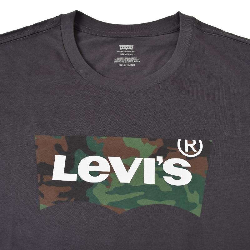 大きいサイズ メンズ LEVI'S リーバイス Batwing Logo Graphic T-Shirt クルーネック 半袖Ｔシャツ フロント迷彩ロゴ アメカジ STANDARD FIT XXL | Levi's | 03