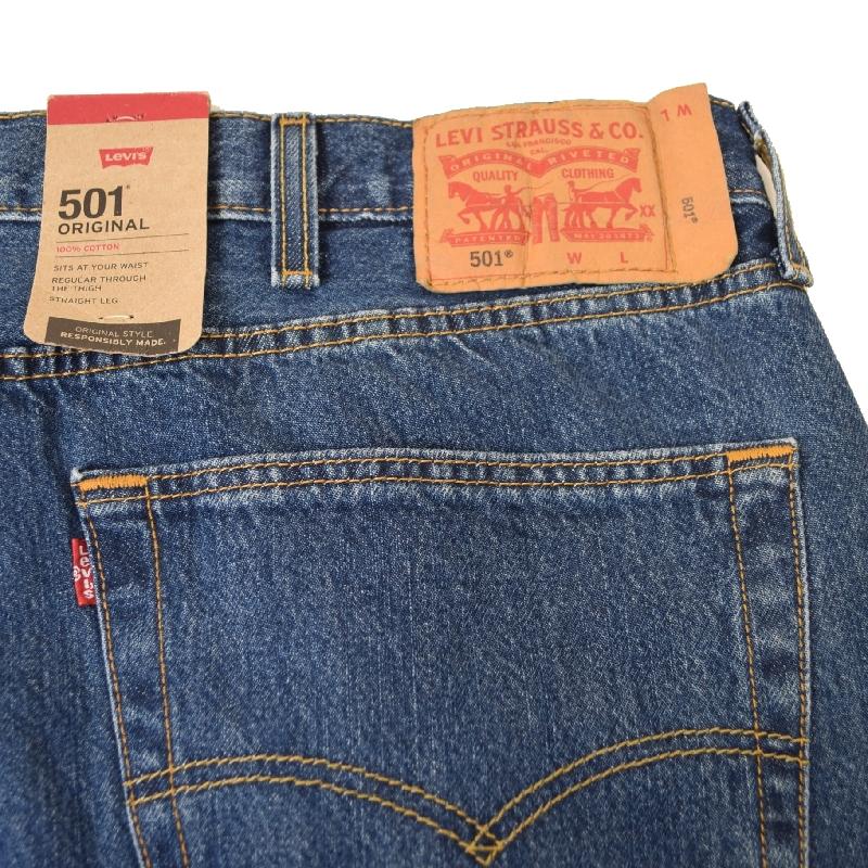 大きいサイズ メンズ LEVI'S リーバイス 501 ボタンフライ ストレート ジーンズ デニムパンツ ウォッシュ加工 アメカジ USAモデル w46 | Levi's | 05