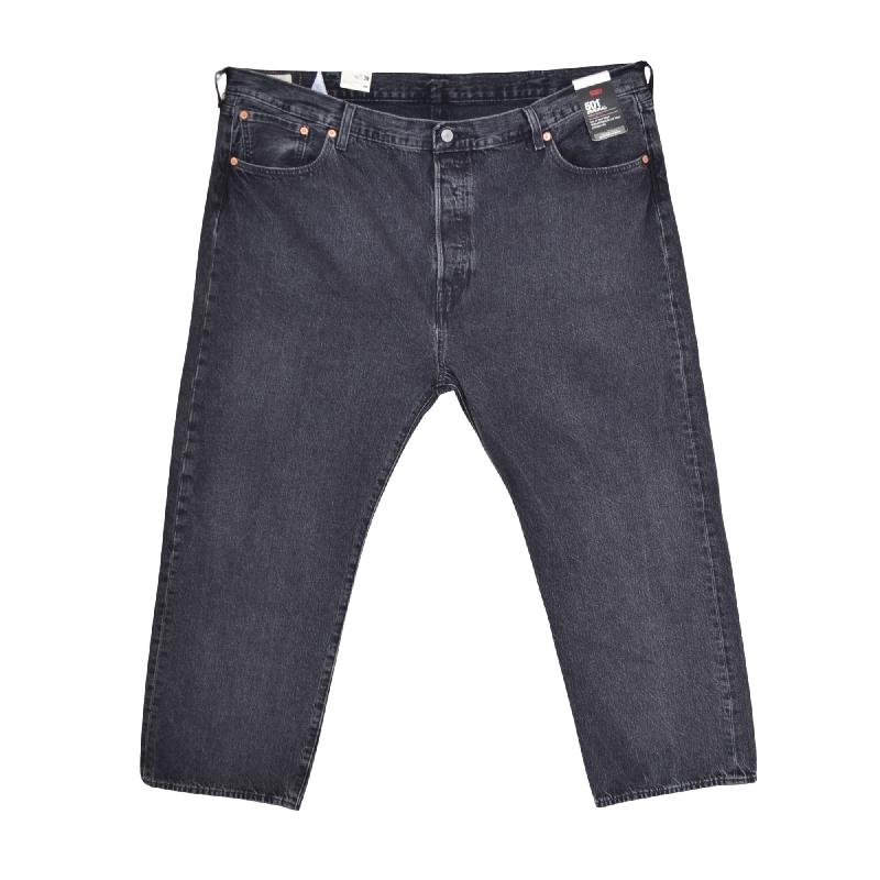 大きいサイズ メンズ LEVI'S リーバイス 501 ボタンフライ ストレート ジーンズ ブラック デニムパンツ ウォッシュ加工 アメカジ USAモデル w46 | Levi's | 01