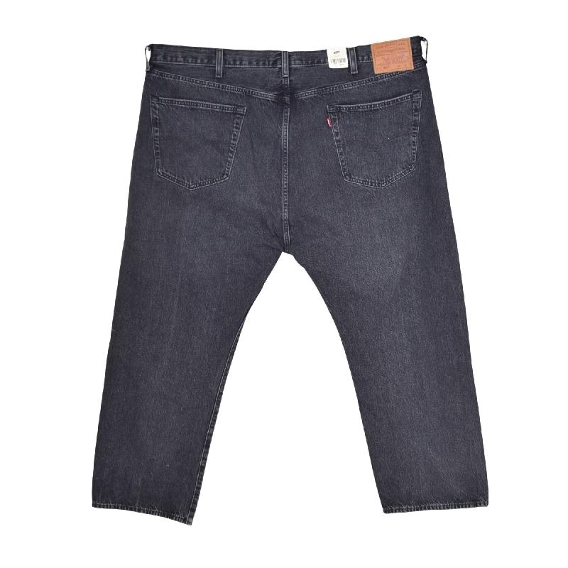 大きいサイズ メンズ LEVI'S リーバイス 501 ボタンフライ ストレート ジーンズ ブラック デニムパンツ ウォッシュ加工 アメカジ USAモデル w46 | Levi's | 02