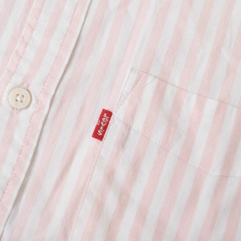 大きいサイズ メンズ LEVI'S リーバイス 長袖シャツ ストライプシャツ ポケット ポプリンシャツ コットンシャツ カジュアルシャツ Shirt USAモデル XL XXL | Levi's | 04