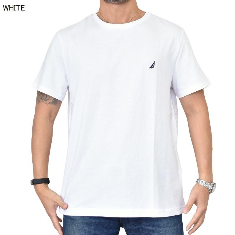 大きいサイズ メンズ NAUTICA ノーティカ ノーチカ 半袖 Tシャツ ワンポイント刺繍 クルーネック ブラック ホワイト Crewneck T-Shirt XL XXL XXXL [M便 1/1]｜deff｜04