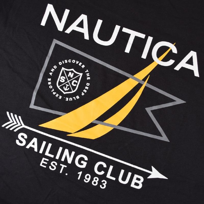 大きいサイズ メンズ NAUTICA ノーティカ ノーチカ 半袖 Tシャツ クルーネック ブラック 黒 プリント XL XXL XXXL | NAUTICA | 03