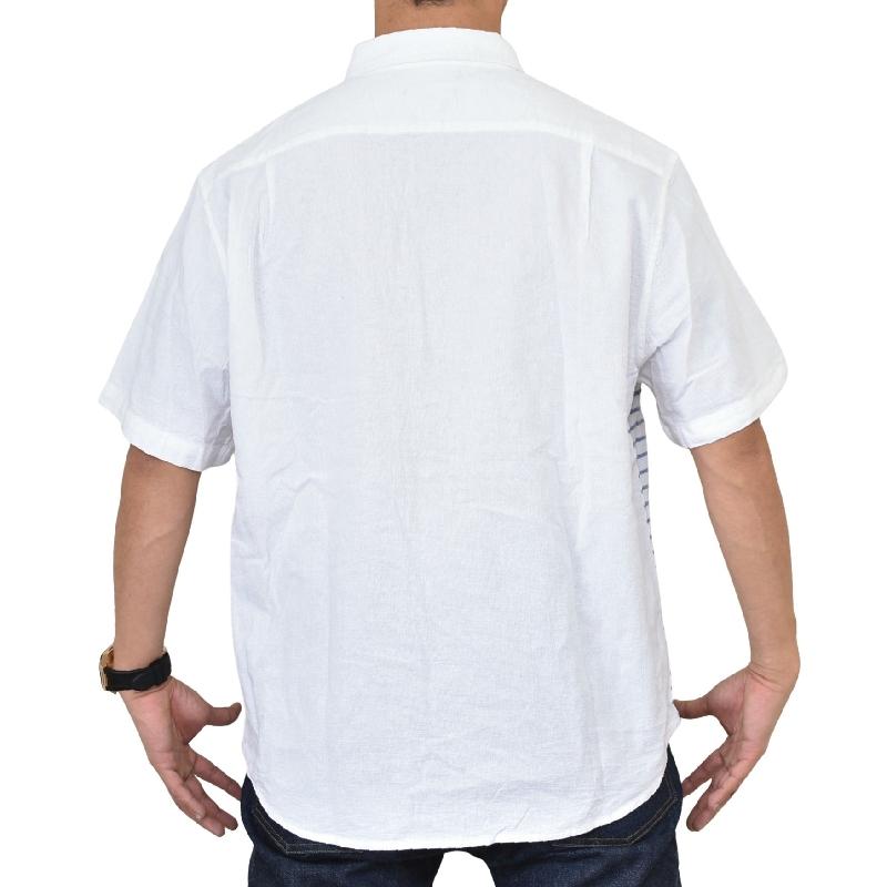大きいサイズ メンズ NAUTICA ノーティカ 半袖 シャツ ドビーストライプ ショートスリーブシャツ ボタンダウン コットン striped short-sleeve shirt XXL | NAUTICA | 04
